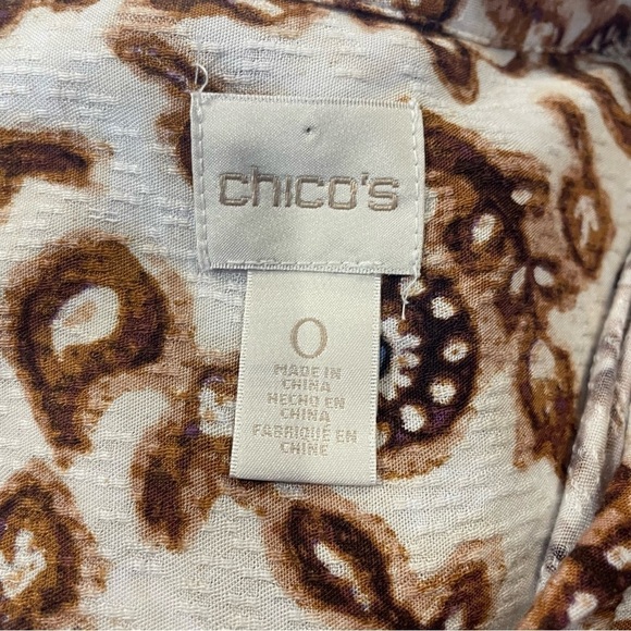 Chico's Multicolor Paisley Button Down Shirt - Picture 6 of 7
